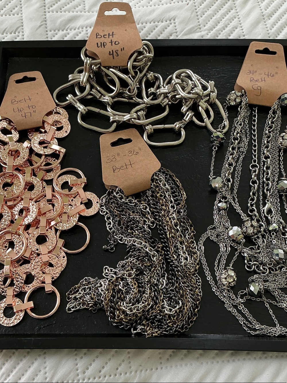 4-Piece Belt Set Assorted Sizes and Styles